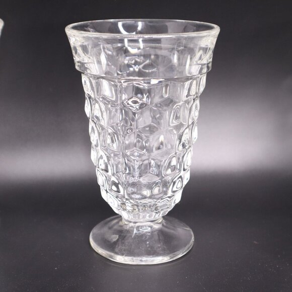 Fostoria American Clear Glass 5 3/4” Footed Ice Tea Flared side set of 4 vtg - Picture 10 of 12